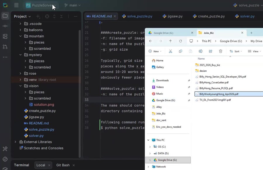 Python project in PyCharm